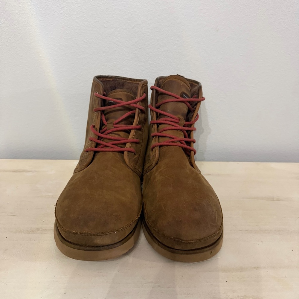Ugg Brown Leather Harkey Waterproof Chukka Boots - Picture 6 of 9